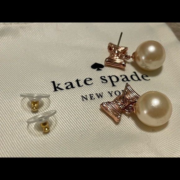 Kate Spade All Wrapped Up In Pearls Drop Earrings - Picture 2 of 4